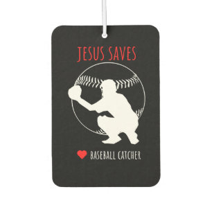 Désodorisant Pour Voiture Jesus Saves Baseball Catcher Drôle Amoureux du spo