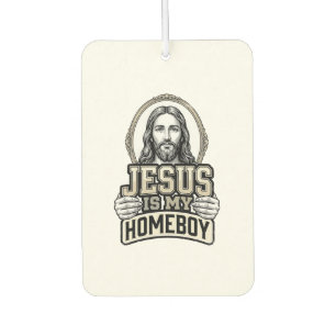 Désodorisant Pour Voiture Jésus vintage est mon pote gravé design vectoriel