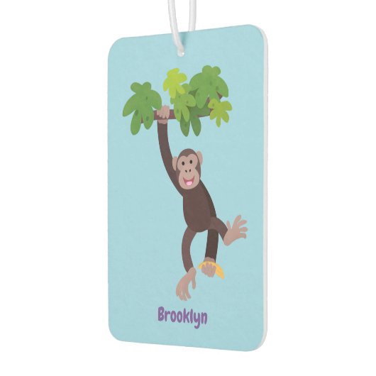 Désodorisant Pour Voiture Joli chimpanzé dans la jungle suspendu dessin anim (Gauche)