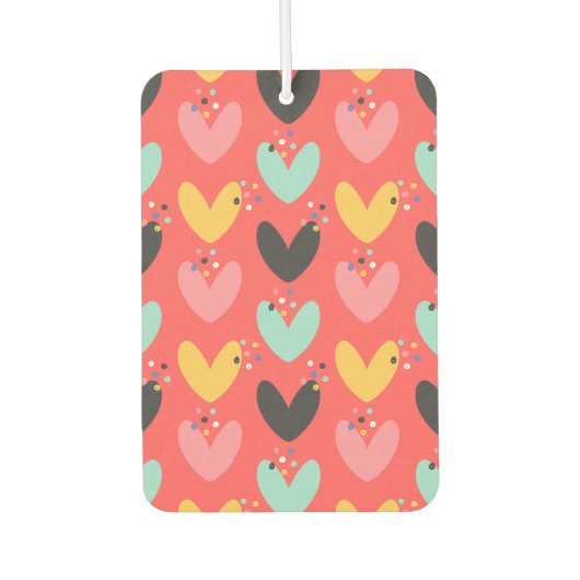 Désodorisant Pour Voiture Joli coloré Valentines coeur motif (Devant)