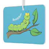 Désodorisant Pour Voiture Joli dessin animé de chenille verte mignonne (Gauche)