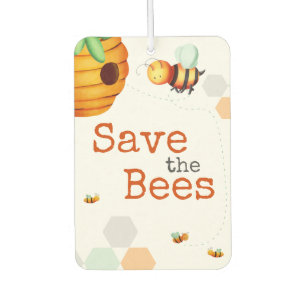Désodorisant Pour Voiture Joli Enregistrer les abeilles Illustré