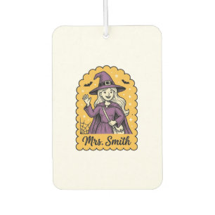 Désodorisant Pour Voiture Jolie Sorcière Enseignante Mme Smith Vintage Hallo