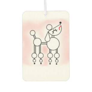 Désodorisant Pour Voiture Jouet blanc Poodle Novelty Air Freshener