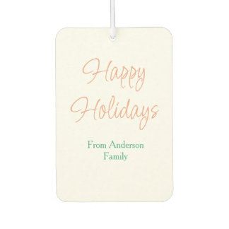 Désodorisant Pour Voiture Joyeuses fêtes rouge pastel vert nom noël gagner