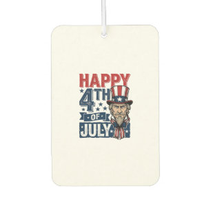 Désodorisant Pour Voiture Joyeux 4 juillet vintage oncle patriotique chemise