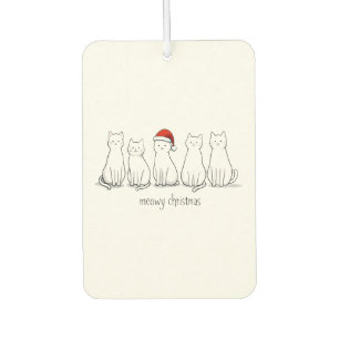 Désodorisant Pour Voiture Joyeux Catmas Chat Noël Mignon Chatons Chats Père