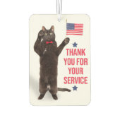 Désodorisant Pour Voiture Joyeux Chat de la Journée des anciens combattants (Dos)