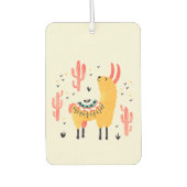 Désodorisant Pour Voiture Joyeux lama avec cactus (Devant)