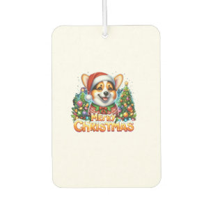 Désodorisant Pour Voiture Joyeux Noël Corgi Chien Corgmas Corgmas Joyeux Noë