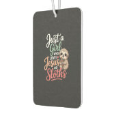 Désodorisant Pour Voiture Just A Girl Who Loves Jesus and Sloths T-Shirt (Gauche)