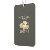 Désodorisant Pour Voiture Just A Girl Who Loves Sloths Cute Sloth Lover Girl (Gauche)