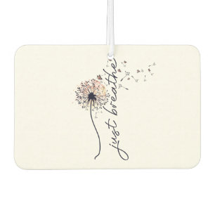 Désodorisant Pour Voiture Just Breathe Encouragement Yoga Pissenlit