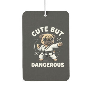 Désodorisant Pour Voiture Karate de pug mignon mais dangereux