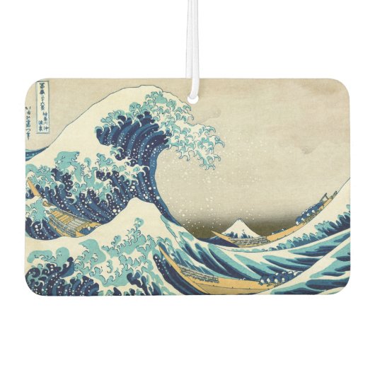 Désodorisant Pour Voiture Katsushika Hokusai - La Grande vague au large de K (Devant)