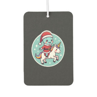 Désodorisant Pour Voiture Kawaii Axolotl Unicorn Xmas Santa Merry Christmas 