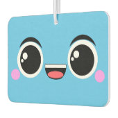 Désodorisant Pour Voiture Kawaii Joyeux Anime Face Turquoise (Gauche)