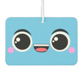 Désodorisant Pour Voiture Kawaii Joyeux Anime Face Turquoise (Devant)