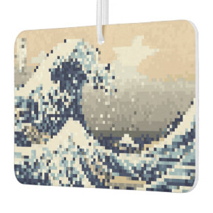 Désodorisant Pour Voiture La Grande vague au large de Kanagawa 8 bits Pixel 