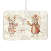 Désodorisant Pour Voiture La joie de donner des souris de Noël (Dos)