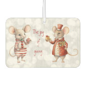Désodorisant Pour Voiture La joie de donner des souris de Noël (Devant)