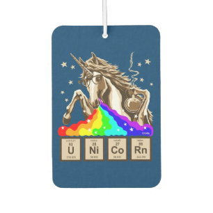 Désodorisant Pour Voiture La licorne de chimie vomit l'arc-en-ciel