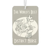 Désodorisant Pour Voiture La meilleure infirmière de district du monde (Dos)