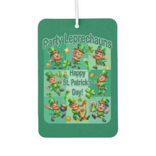 Désodorisant Pour Voiture La Saint-Patrick amusant "Lutins de fête"