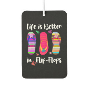 Désodorisant Pour Voiture La Vie Est Meilleure À Flip Flops Summer Vacation