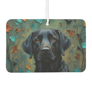 Désodorisant Pour Voiture Labrador noir en Feuille