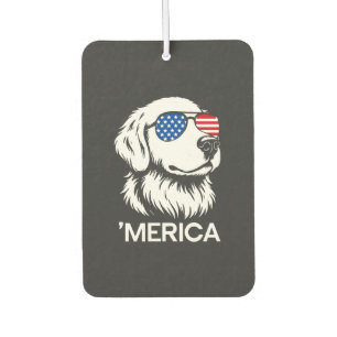 Désodorisant Pour Voiture Labrador patriotique drapeau américain Quatre Juil