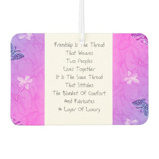 Désodorisant Pour Voiture L'Amitié Est Le Fil (Devant)