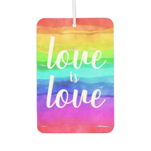 Désodorisant Pour Voiture L'amour est amour Fierté Arc-en-ciel