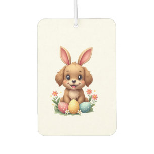 Désodorisant Pour Voiture Lapin de Pâques Vintage Chien Illustration de chio