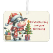 Désodorisant Pour Voiture L'arbre à vache de Noël présente (Dos)