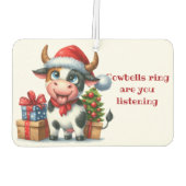 Désodorisant Pour Voiture L'arbre à vache de Noël présente (Dos)