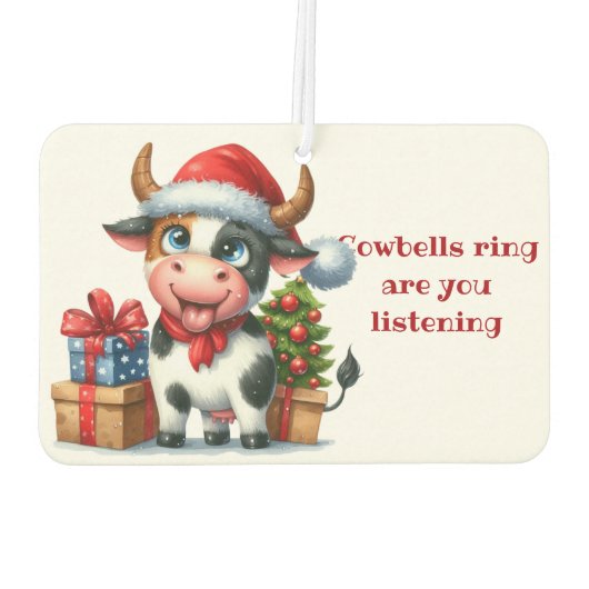 Désodorisant Pour Voiture L'arbre à vache de Noël présente (Dos)