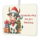 Désodorisant Pour Voiture L'arbre à vache de Noël présente (Gauche)