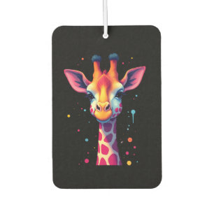 Désodorisant Pour Voiture L'art animalier africain Le girafe coloré pour drô