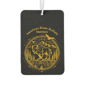 Désodorisant Pour Voiture Le bison se tient majoritairement dans un paysage  (Dos)