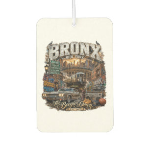Désodorisant Pour Voiture Le Bronx New York Boogie Down Collage Urbain