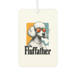 Désodorisant Pour Voiture Le Fluffather Caniche Vintage Drôle de Chien Mafia