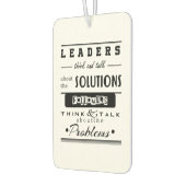 Désodorisant Pour Voiture leaders motivation citation noir & blanc inspirant (Gauche)