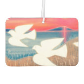 Désodorisant Pour Voiture Les colombes survolent le lac (Dos)