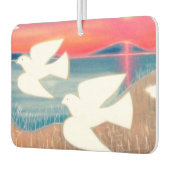 Désodorisant Pour Voiture Les colombes survolent le lac (Gauche)