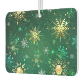 Désodorisant Pour Voiture Les flocons dorés de Noël sur l'Arrière - plan ver (Gauche)