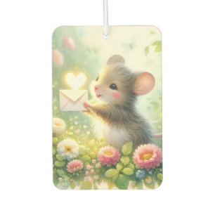 Désodorisant Pour Voiture Lettre d'amour de souris de cottage Prairie