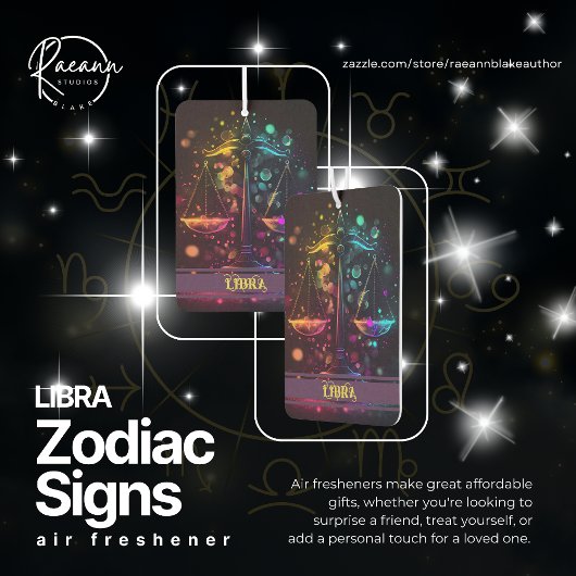 Désodorisant Pour Voiture Libra Zodiac signe un Freshener à air céleste