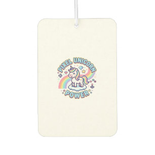 Désodorisant Pour Voiture Licorne Pixel Licorne Puissance Conception Graphiq
