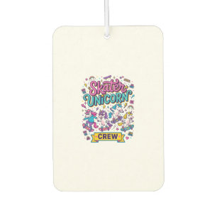 Désodorisant Pour Voiture Licorne Skater Licorne Crew Rétro Style Imprimé su